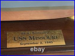 Battleship WW2 USS MISSOURI Metal Hull Model World War 2 Pearl Harbor Tokyo Bay