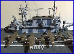 Battleship WW2B25Aircraft Carrier USS Hornet Metal Model Doolittle Raid on Tokyo