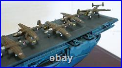 Battleship WW2B25Aircraft Carrier USS Hornet Metal Model Doolittle Raid on Tokyo