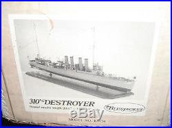 Blue Jacket Ship Crafters 310' Destroyer 1/8 39 1/2 in boat wood model kit rare