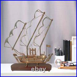 Brass Ship Model 18 Tall Nautical Decor Vintage Sailing Boat Figurine