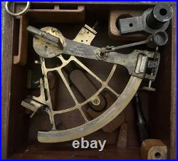 Buff and Buff 1918 US Naval Sextant in Original Mahogany Box
