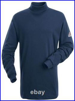Bulwark Unisex Adult Bulwark Men's Lightweight Fr Mock Turtleneck Large Navy