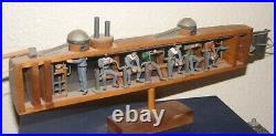 C. S. S. H. L. Hunley Confederate Submarine Cutaway Model One of a kind hand Carved