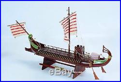 CAESAR Roman Bireme 30BC Ancient Warship 24 Handcrafted Wooden Boat Model NEW