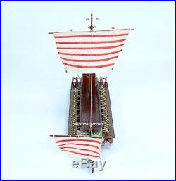 CAESAR Roman Bireme 30BC Ancient Warship 24 Handcrafted Wooden Boat Model NEW