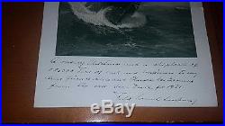 CHRIS RAVE PRINT of SMS SEEADLER WWI Ship SIGNED by COUNT Felix Graf Von Luckner