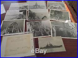 CL102 USS PORTSMOUTH 99 ORIGINAL 8X10 PHOTOS WithPAPER ARCHIVE DOCUMENTS ARTICLES