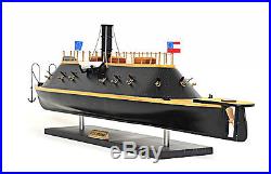 CSS VIRGINIA Civil War Ironclad Confederate Ship 28 Wood Model Boat Assembled