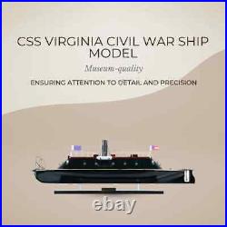 CSS VIRGINIA Civil War Ship Model Handcrafted Ship With Upper Wooden Deck