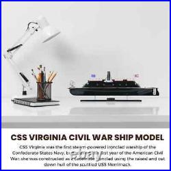 CSS VIRGINIA Civil War Ship Model Handcrafted Ship With Upper Wooden Deck