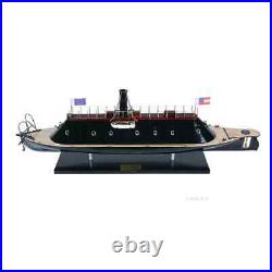 CSS VIRGINIA War Ship Model Handcrafted Ship Model With Smoke Stack & Rings