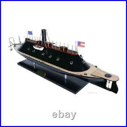 CSS VIRGINIA War Ship Model Handcrafted Ship Model With Smoke Stack & Rings