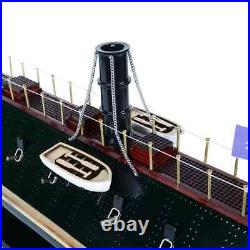 CSS VIRGINIA War Ship Model Handcrafted Ship Model With Smoke Stack & Rings