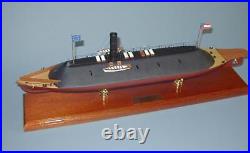 CSS Virginia Ironclad Warship Civil War Desk Display 1/137 Ship Boat SC Model