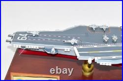 CV-64 USS Constellation Aircraft Carrier Model, Navy, Scale Model, Mahogany
