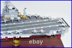 CV-64 USS Constellation Aircraft Carrier Model, Navy, Scale Model, Mahogany