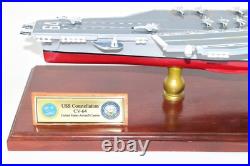 CV-64 USS Constellation Aircraft Carrier Model, Navy, Scale Model, Mahogany
