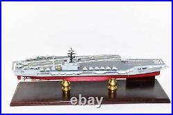 CV-66 USS America Aircraft Carrier Model, Navy, Scale Model, Mahogany, Kitty Hawk Cl