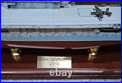 CV-8 USS Hornet Aircraft Carrier WWII executive Desk Top 1/350 ES Ship Model