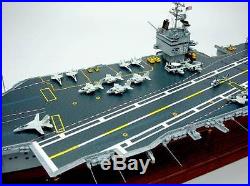 CVN-65 USS Enterprise aircraft carrier display mahogany wood custom model