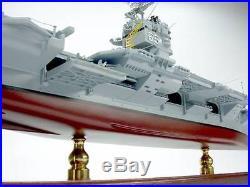 CVN-65 USS Enterprise aircraft carrier display mahogany wood custom model
