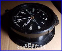 Chelsea Clock Co Ww2 Us Navy Deck Clock Fine Working Condition