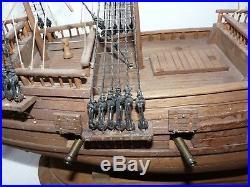 Civil War Battleship War Ship Wood Model Assembled 24 X 21 One of a Kind