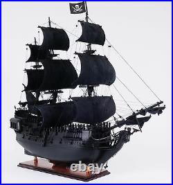 Collectible Black Pearl Pirate Model Ship with Display Case