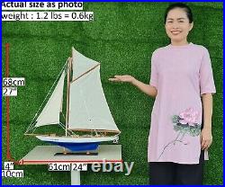 Columbia Pond Yatch Model Handmade Wooden Ship For Home Decor Gift Birthday Gift