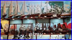Columbia Pond Yatch Model Handmade Wooden Ship For Home Decor Gift Birthday Gift