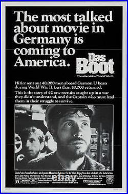 DAS BOOT/THE BOAT original WORLD WAR 2 SUBMARINE movie poster JURGEN PROCHNOW