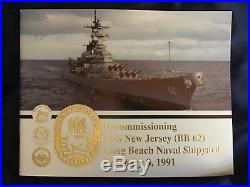 Decommissioning Battleship USS New Jersey Official Ceremonial Program 1991