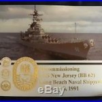 Decommissioning Battleship USS New Jersey Official Ceremonial Program 1991