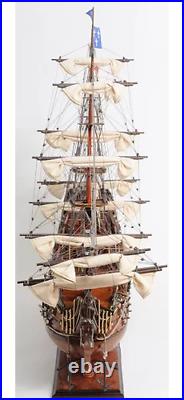 Display Tall SHIP MODEL'Royal Louis E. E' French Navy Wooden Frigate Galleon New