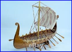 Drakkar Viking 24 Handmade Wooden Boat Model NEW