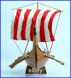 Drakkar Viking 24 Handmade Wooden Boat Model NEW