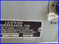 Dynalec Shipboard Announcing Equipment Gray Permanent Magnet Loudspeaker