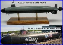 Dynamics USS Jimmy Carter Submarine Desktop Kiln Dried Wood Model Large New