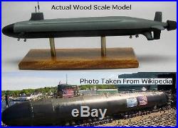 Dynamics USS Jimmy Carter Submarine Desktop Wood Model Regular