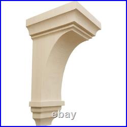 Ekena Millwork CORW06X06X12JERW Large Jefferson Wood Corbels, 6W x 6 3/4D x