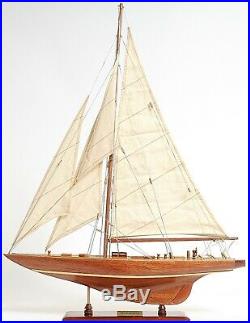 Enterprise 1930 America's Cup J Yacht 25 Built Wooden Model Boat Assembled