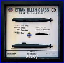 Ethan Allen Class, Submarine Shadow Display Box, 9 x 9, Black