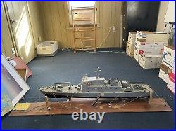 Ex U. S. Navy Destroyer Cruiser Model Ship 4 Feet MV Instructor Snug Harbor NY