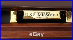 FRANKLIN MINT U. S. BATTLESHIP BB-63 U. S. S. MISSOURI Withglass case 1555 SCALE