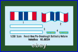 FRENCH NAVY PRE-DREADNOUGHT BATTLESHIP VOLTAIRE 1/350 ship Trumpeter model kit