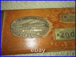FROM A SHIP 1959 PLAQUE 23 WOOD SIGN W. H. Allen Sons & Co LTD England Naval