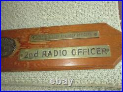 FROM A SHIP 1959 PLAQUE 23 WOOD SIGN W. H. Allen Sons & Co LTD England Naval