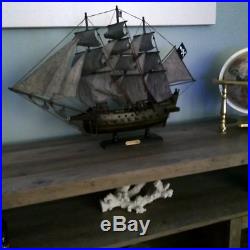 Flying Dutchman PIRATE SHIP MODEL 26 Nautical Decor Display Wooden Collectible