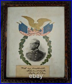 Framed Photo and Signature Charles D. Sigsbee, Captain of USS Maine 1898